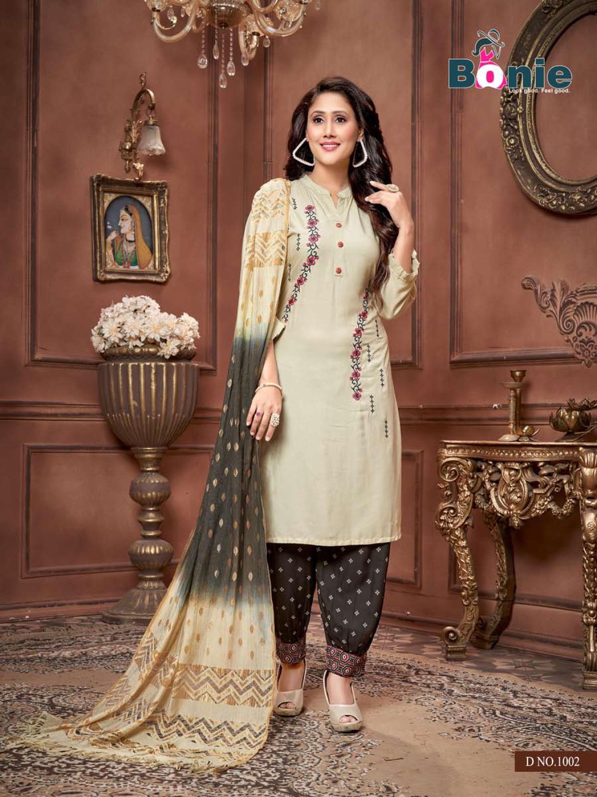 Bonie Mitali Fancy Wear Rayon Embroidery Heavy Ready Made Collection
